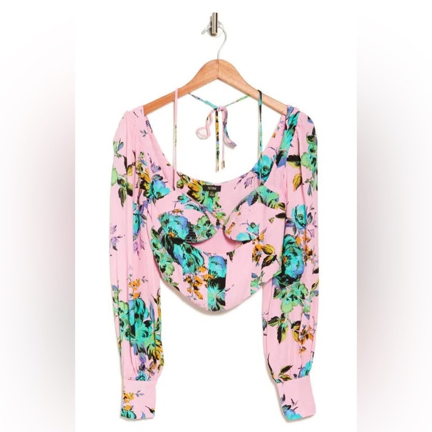 AFRM Pink Asymmetrical Cut Out Blouse NWOT SIZE XXL