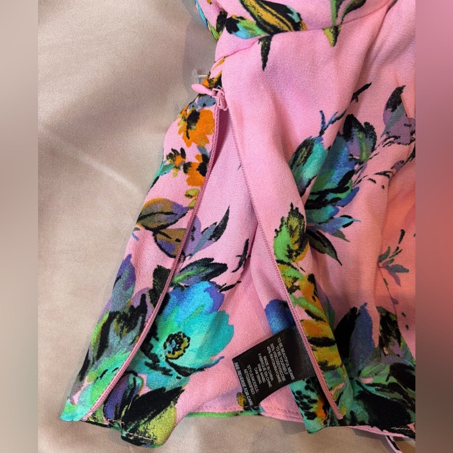 AFRM Pink Asymmetrical Cut Out Blouse NWOT SIZE XXL
