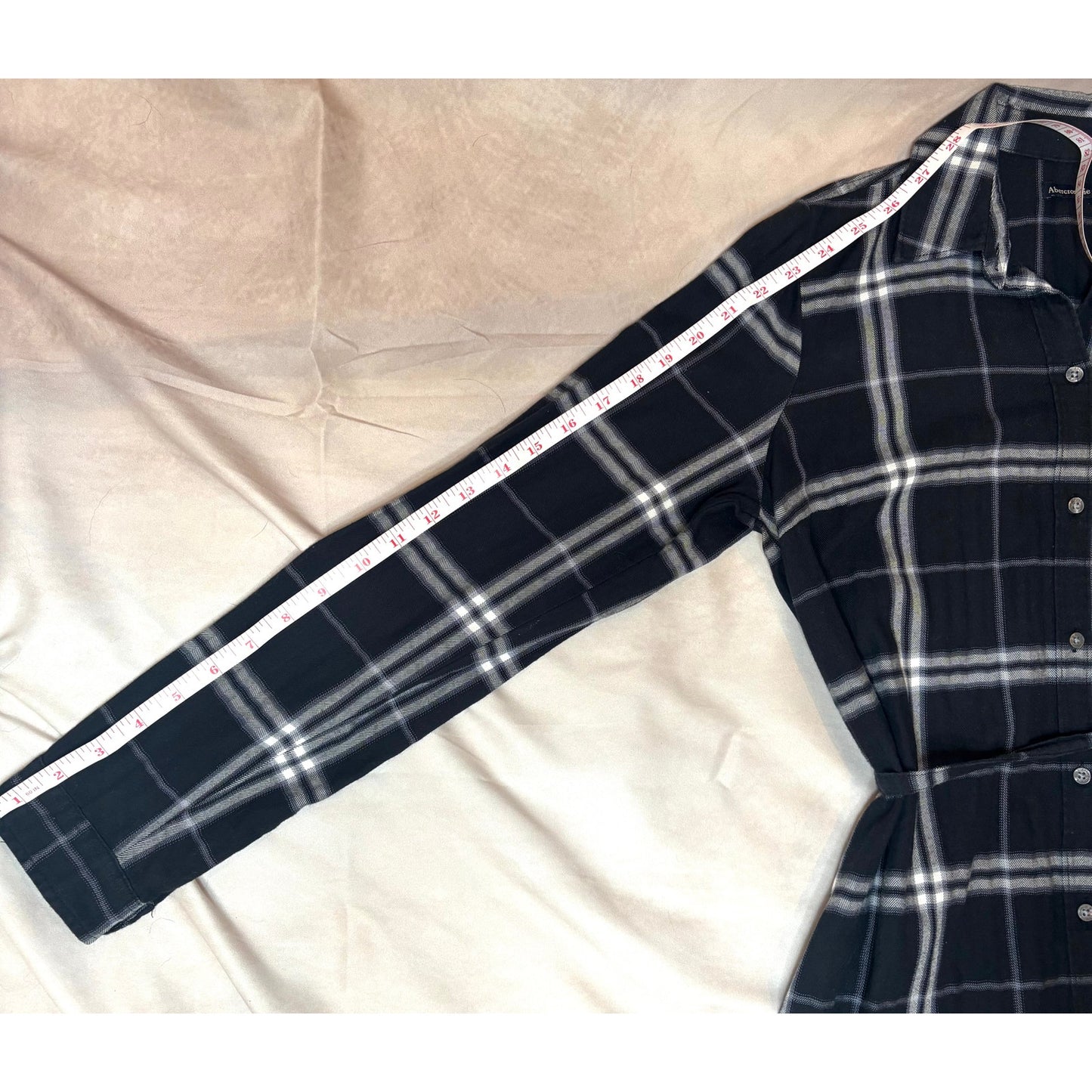 Abercrombie & Fitch Plaid Long-sleeve Dress w/ waist tie Size Small