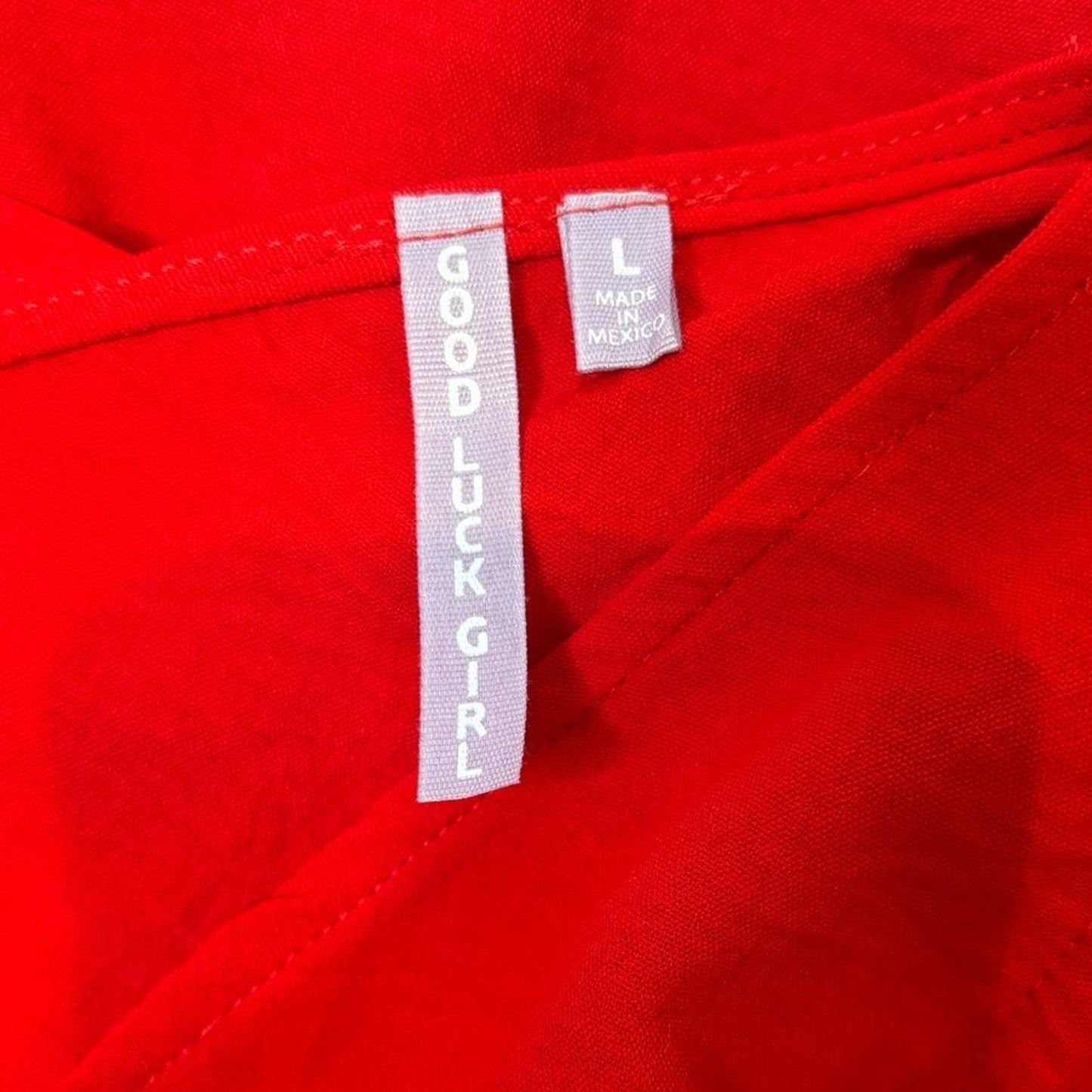 Good Luck Girl Red Tie Tank Top NWOT Girls Large