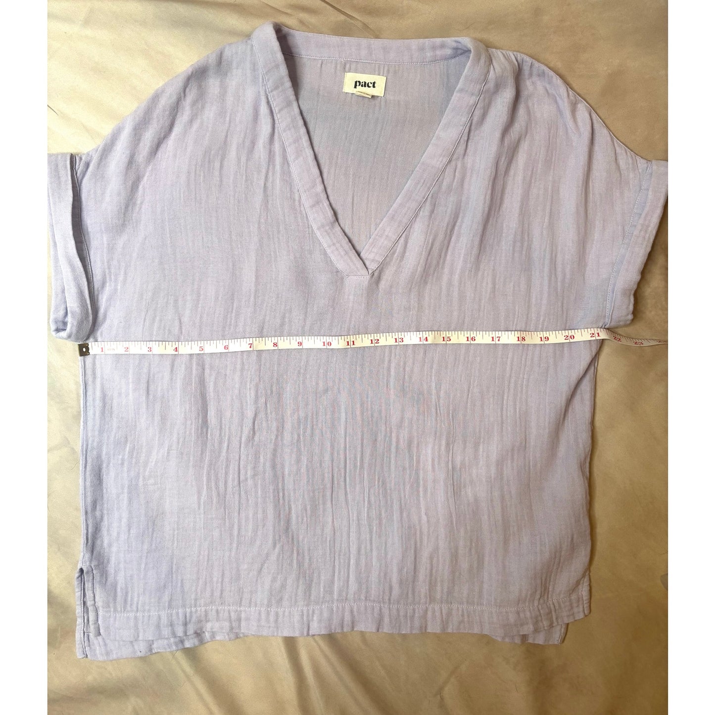 Pact Organic Cotton Gauze Lilac Shirt Size XS/S