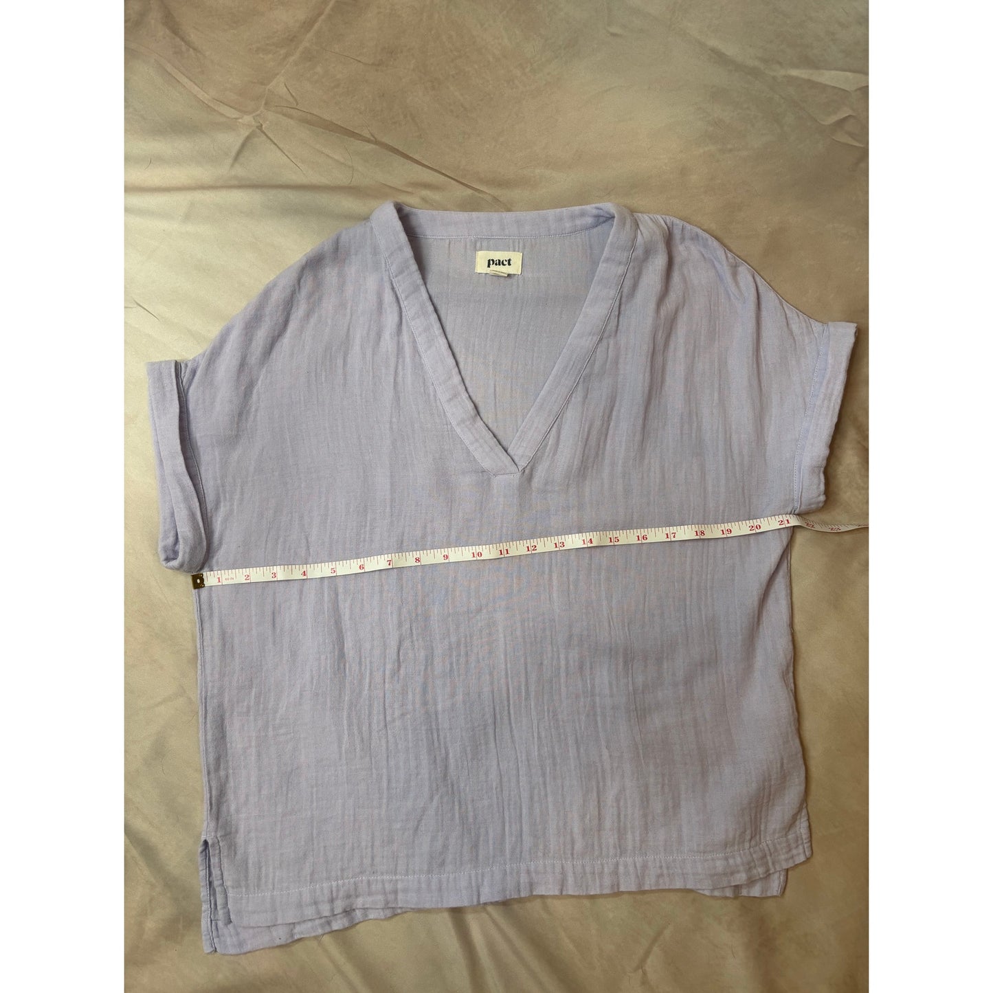 Pact Organic Cotton Gauze Lilac Shirt Size XS/S