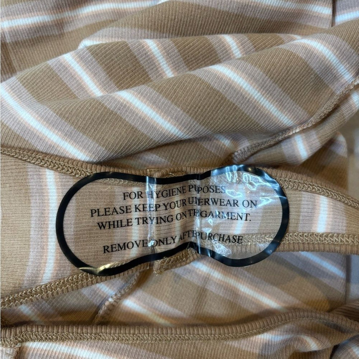 Steve Madden Brown and White Striped Bodysuit NWOT