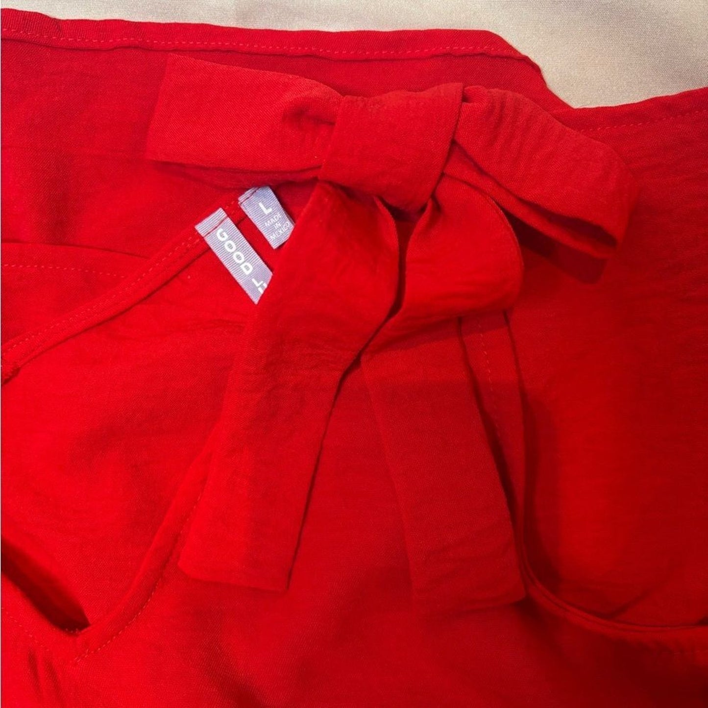 Good Luck Girl Red Tie Tank Top NWOT Girls Large