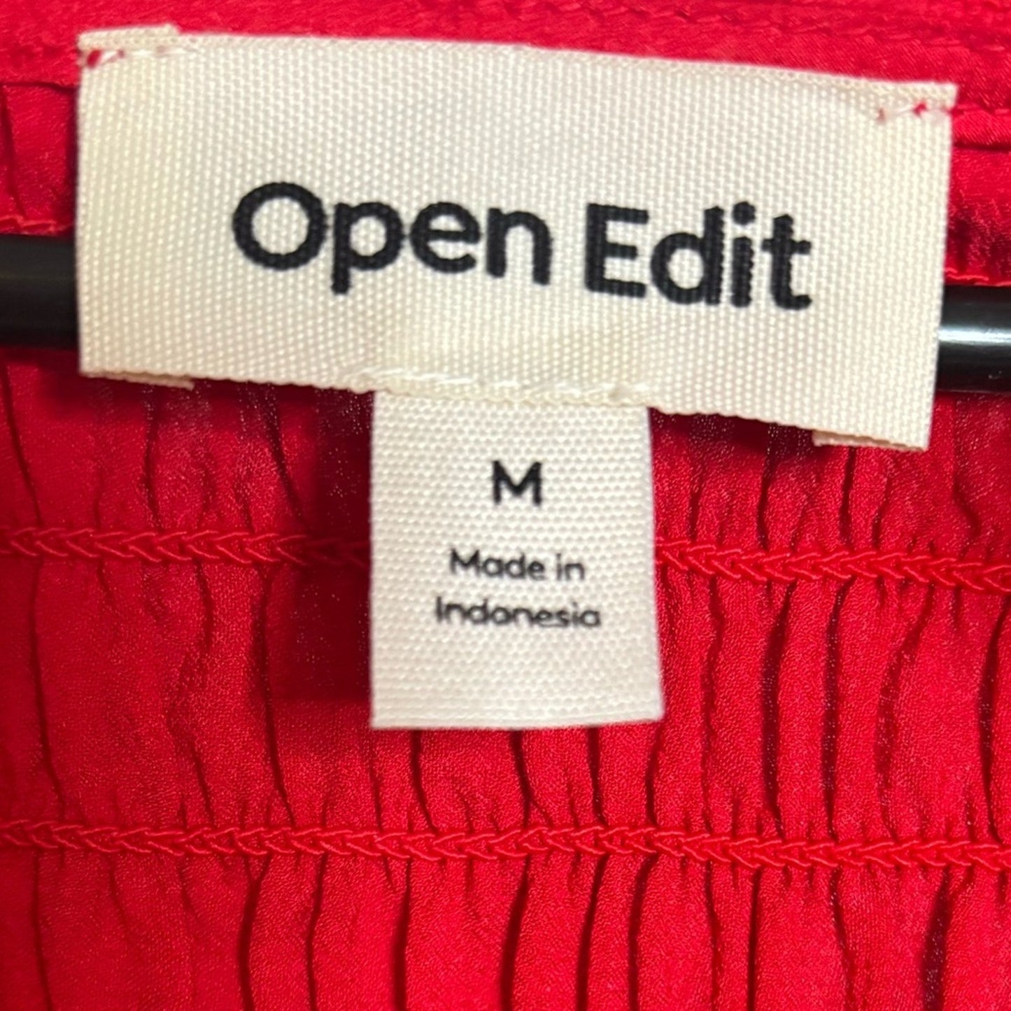 NWOT Open Edit Red Crop Ribbed Top Size Medium