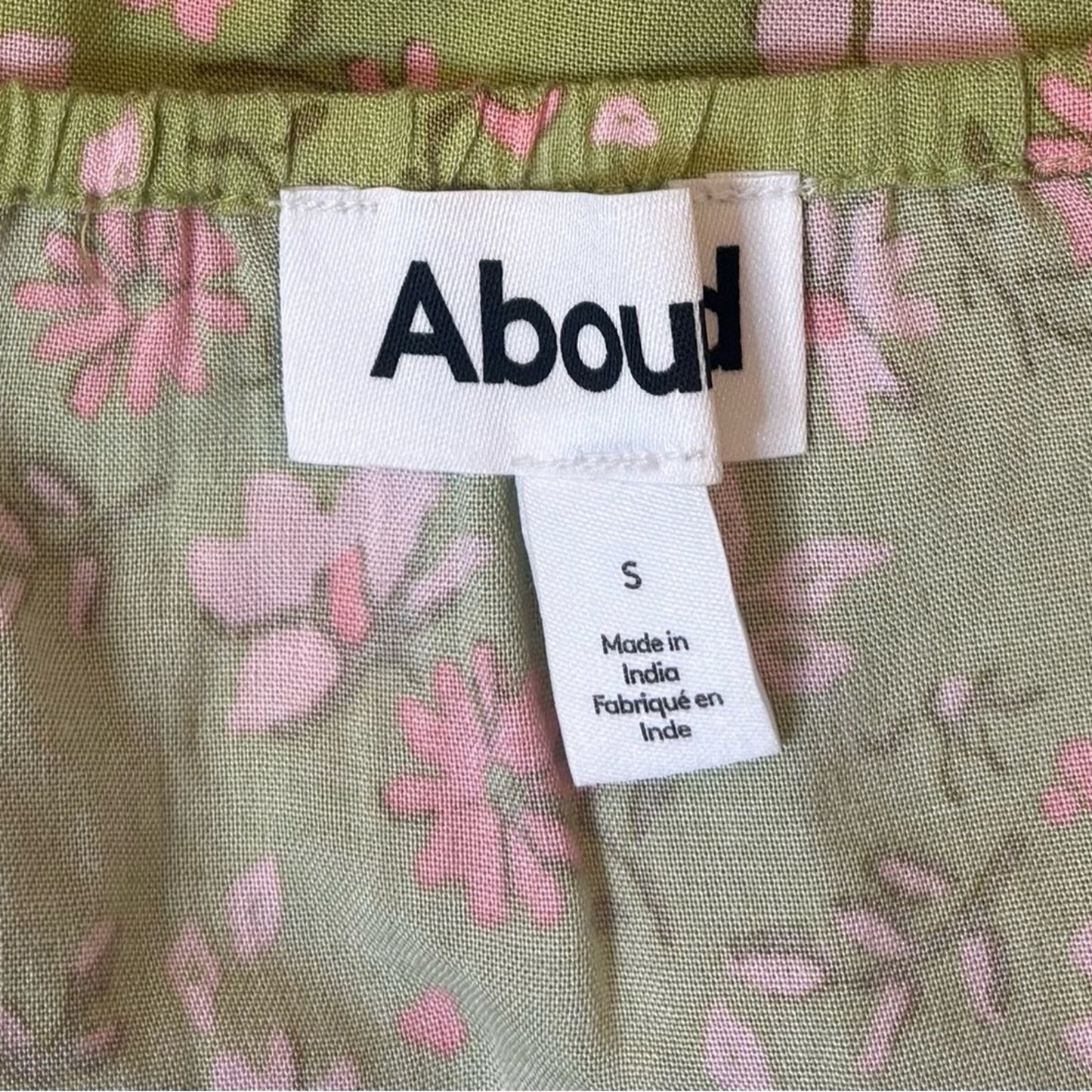 Abound Size Small Green Ruched Tie Front Camisole Top NWOT