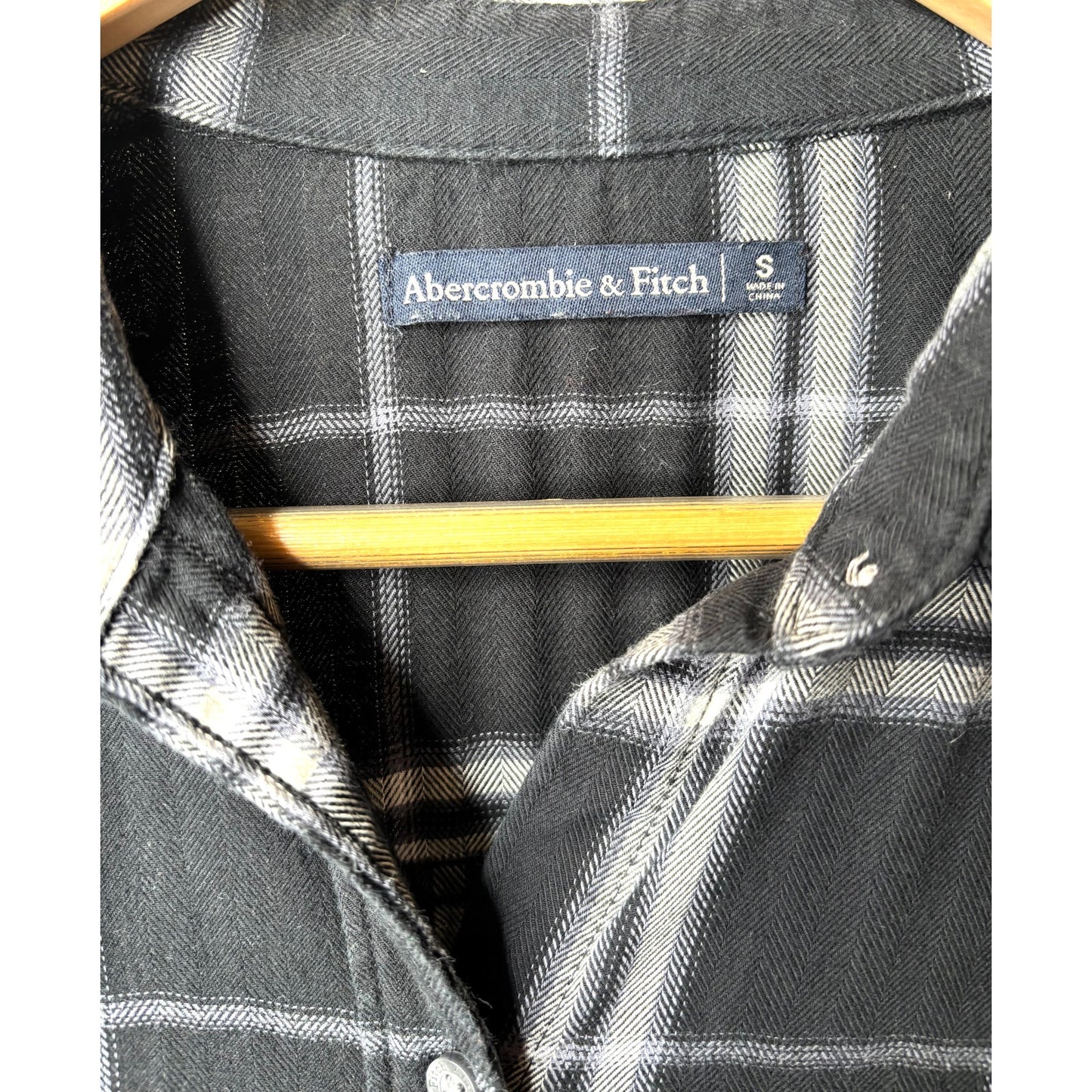 Abercrombie & Fitch Plaid Long-sleeve Dress w/ waist tie Size Small